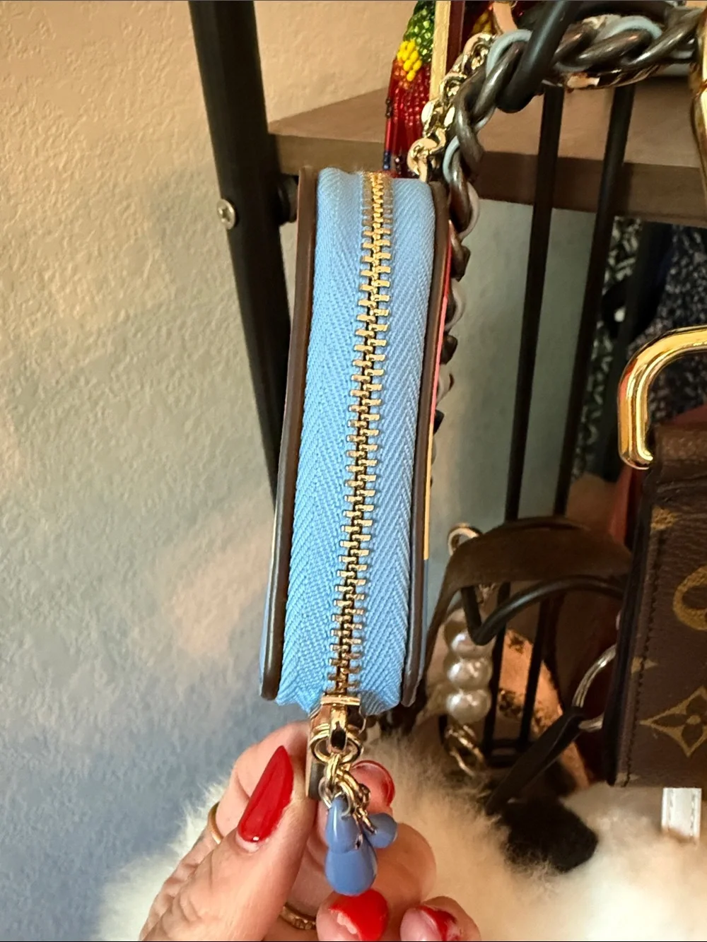 Kate Spade ♠️ Colorblock Popsicle Key Pouch - Red Pink Yellow Blue